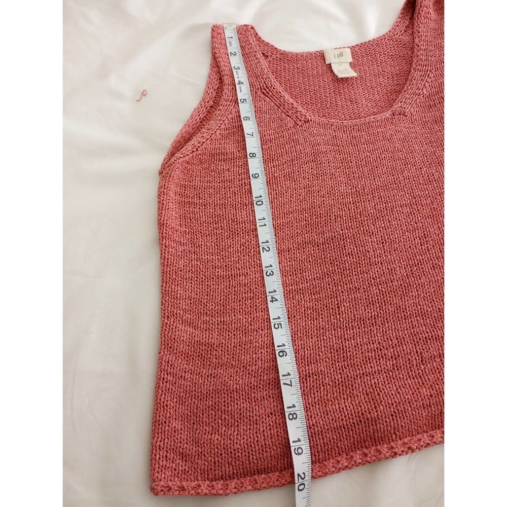 J. Jill Pink Silk Nylon Sleeveless Tank Top Sweater Vest Size M Square Neck - Picture 6 of 6